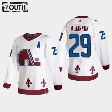 Colorado Avalanche Nathan MacKinnon 29 2020-21 Reverse Retro Authentic Shirt - Kinderen